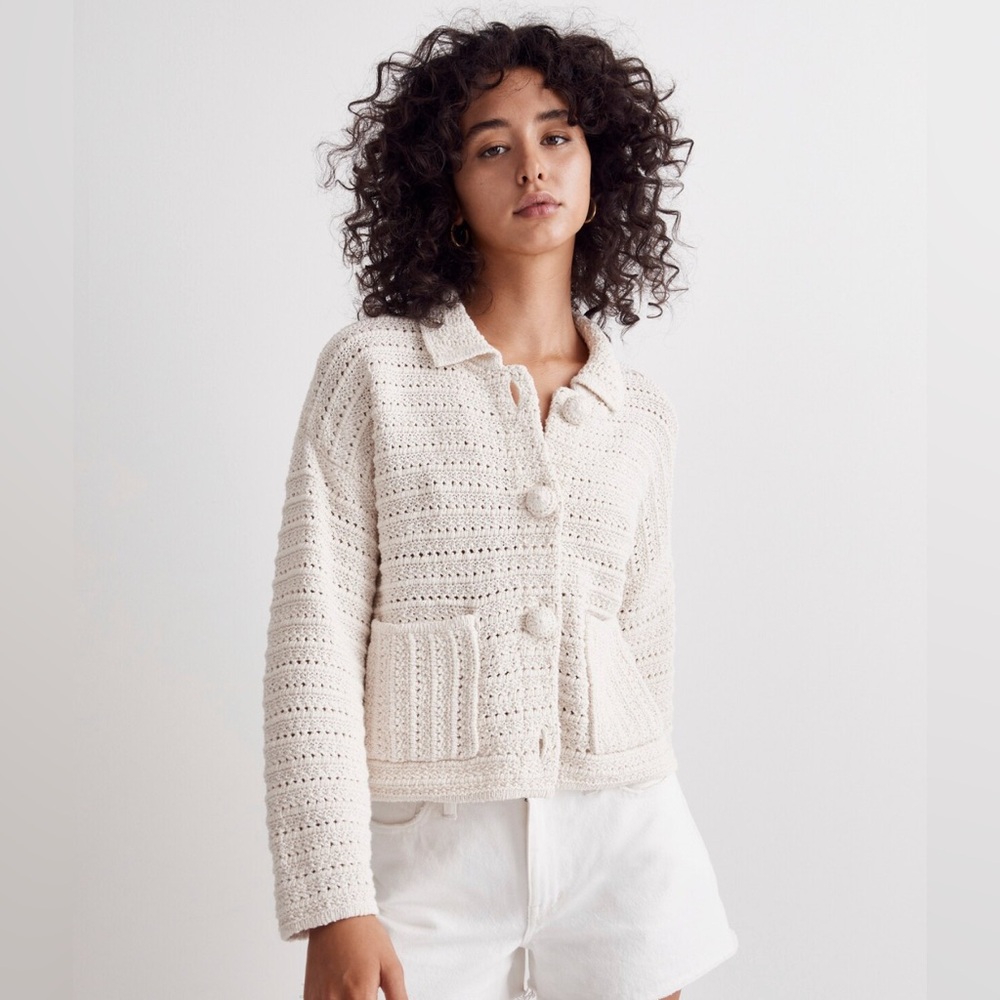 Madewell Sophee Patch Pocket Cardigan Sweater size M